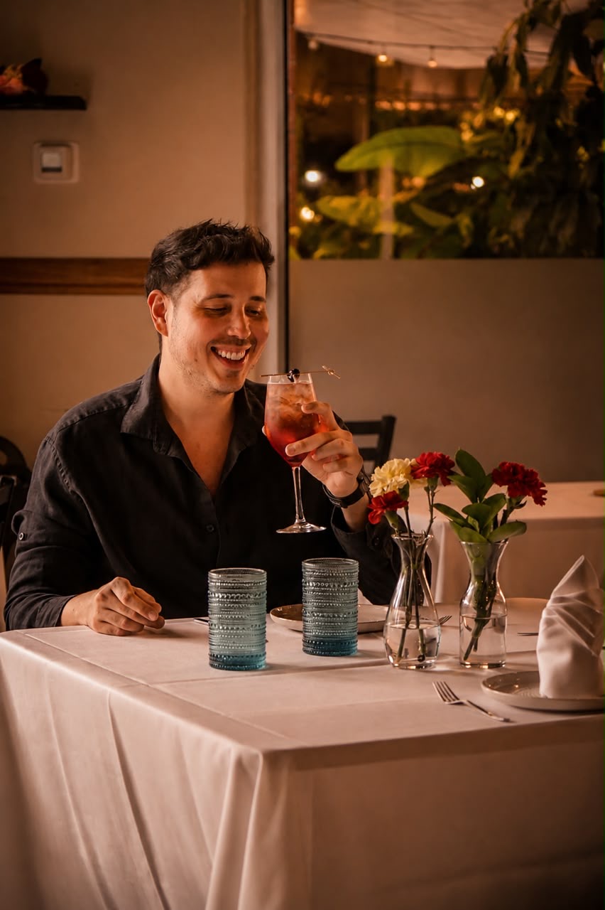 Brindis en la mesa