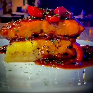 Salmon con salsa Agridulce